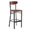 Flash Furniture Barstool with Walnut Wood Seat and Boomerang Back XU-DG6V6B-WAL-GG - alternate 9